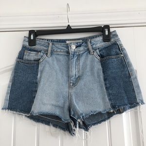 Two toned High rise shorts 💐